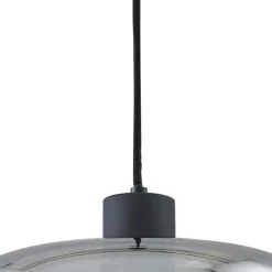 Lindby hængelampe Hildur, Ø 28,5 cm, 1 lyskilde, grå, glas