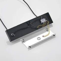 Lindby hængelampe Hinai, sort/rød/gul, tekstil, 116 cm