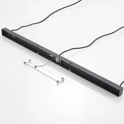 Lindby hængelampe Hiwana, røggrå, glas, 3 lyskilder