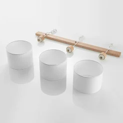 Lindby hængelampe Imarin, 3 lyskilder, hvid, tekstil, 100 cm