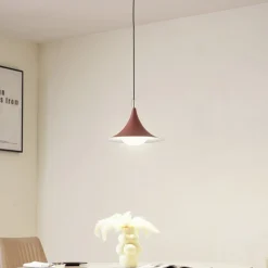 Lindby hængelampe Jarl, brun, metal, Ø 35 cm, G9