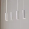 Lindby hængelampe Joffrey, 76 cm, hvid, 4 lyskilder, GU10