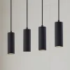 Lindby hængelampe Joffrey, 76 cm, sort, 4 lyskilder, GU10
