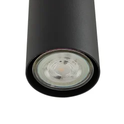 Lindby hængelampe Joffrey, 76 cm, sort, 4 lyskilder, GU10