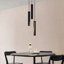 Lindby hængelampe Joffrey, Ø 24 cm, sort, 3 lyskilder, GU10