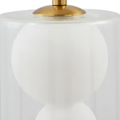 Lindby hængelampe Kupla, opal/klar, glas, 1 lyskilde, G9