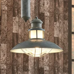 Lindby hængelampe Louisanne, justerbar, grågrøn, metal