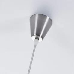 Lindby hængelampe Marike, Ø 35 cm, hvid, glas, kugle, E27