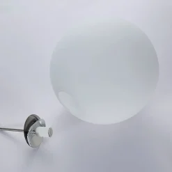 Lindby hængelampe Marike, Ø 40 cm, hvid, glas, kugle, E27