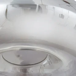 Lindby hængelampe Marla, 7 lyskilder, glas, røgfarvet grå, 128 cm