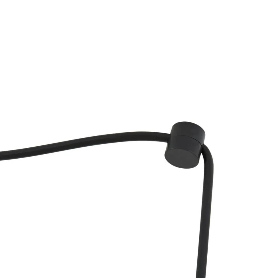 Lindby hængelampe Marla, 7 lyskilder, glas, røgfarvet grå, 128 cm