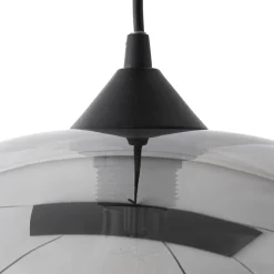 Lindby hængelampe Marla, 6 lyskilder, glas, røggrå