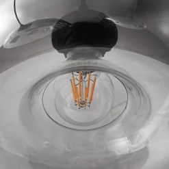 Lindby hængelampe Marla, 6 lyskilder, glas, røggrå