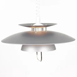 Lindby hængelampe Nadija, grå, 43 cm, højdejusterbar, E27