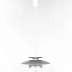 Lindby hængelampe Nadija, grå, 43 cm, højdejusterbar, E27