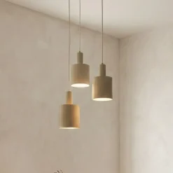 Lindby hængelampe Ovelia, beige, 3 lyskilder, metal, E27