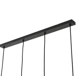 Lindby hængelampe Ovelia, brun/kaffe/beige, 4 lyskilder, E27