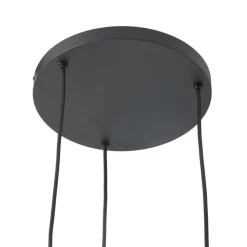 Lindby hængelampe Ovelia, brun/kaffe/beige, 3 lyskilder, E27