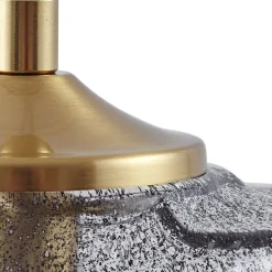 Lindby hængelampe Piatra, røg/messing, glas, Ø 16 cm, G9