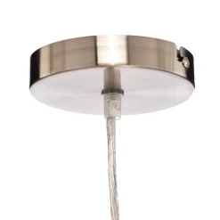 Lindby hængelampe Sebatin, Ø 50 cm, hvid, stof, E27