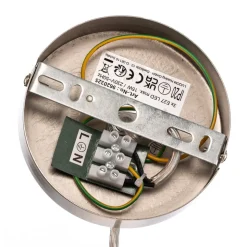 Lindby hængelampe Sebatin, Ø 50 cm, hvid, stof, E27