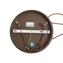 Lindby hængelampe Valentina, E27, Ø 49 cm, røgfarvet grå, glas