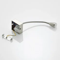 Lindby Jolka LED-læselampe, afbryder, nikkel