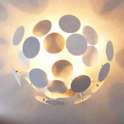 Lindby Kinan loftlampe, Ø 54 cm, hvid, metal, E14