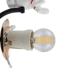 Lindby Kosmo væglampe, plast, astronaut, 30 cm høj