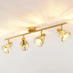 Lindby Kosta loftlampe, 4 lyskilder, messing