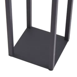 Lindby LED genopladelig bordlampe Iruna, sort, metal, 27 cm, dæmpbar.