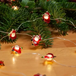 Lindby LED lyskæde Motje, julemand, 320 cm, IP20