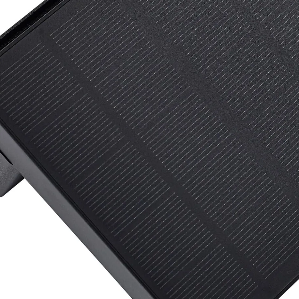 Lindby LED solcellelampe Eleazar, sort, sensor, dæmpbar