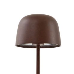 Lindby LED-bordlampe Arietty, brun, dæmpbar, IP65