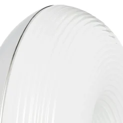 Lindby LED-bord-/væglampe Fjora, hvid/krom, Ø 30 cm, dæmpbar