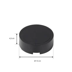 Lindby LED-driver Lumaro, sort, Ø 13 cm, 100W
