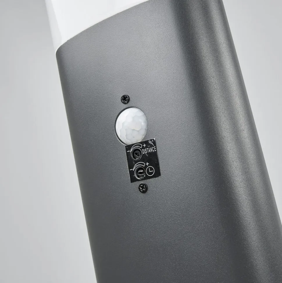 Lindby LED-gadelampe Marius, 80 cm, antracit, sensor