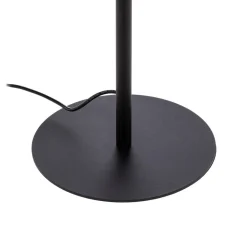Lindby LED-gulvlampe Munja, sort, metal, dæmpbar
