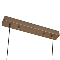 Lindby LED-hængelampe Jaren, sort/brun, 100 cm, CCT