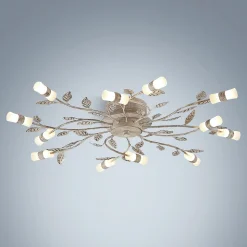 Lindby LED-loftlampe Bolonia, bronze/hvid, Ø 80 cm