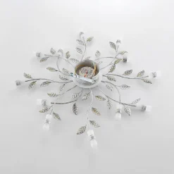 Lindby LED-loftlampe Bolonia, bronze/hvid, Ø 80 cm