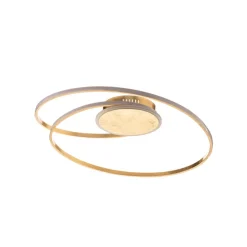 Lindby LED-loftlampe Dorle, Ø 60 cm, guld, aluminium