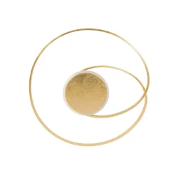 Lindby LED-loftlampe Dorle, Ø 60 cm, guld, aluminium