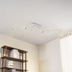 Lindby LED-loftlampe Eldrin, 6 lyskilder, spots, hvid