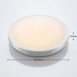 Lindby LED-loftlampe Emelie, Ø 35 cm, aluminiumsfarvet, metal