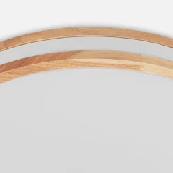 Lindby LED-loftlampe Emiva, 50 cm, CCT, fjernbetjening, træ