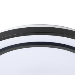 Lindby LED-loftlampe Essina, sort, metal, CCT, dæmpbar.