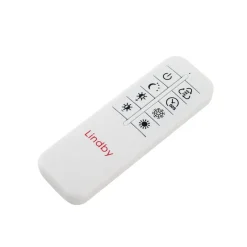 Lindby LED-loftlampe Firka, hvid, træ, 42 cm, CCT, dæmpbar.