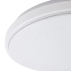 Lindby LED-loftlampe Glamo, Ø 39 cm, krom, hvid, IP44