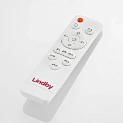 Lindby LED-loftlampe Gracjan, sort, metal, CCT, Ø45cm